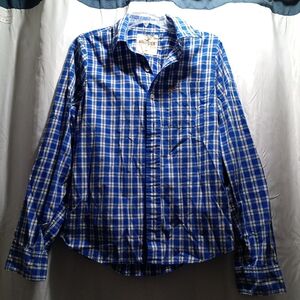 Hollister Blue Plaid Men's Shirt